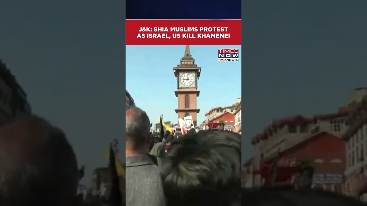 J&K: Shia Muslims Protest at Lal Chowk, Kashmir Over Iran Leader Khamenei's Death #shorts