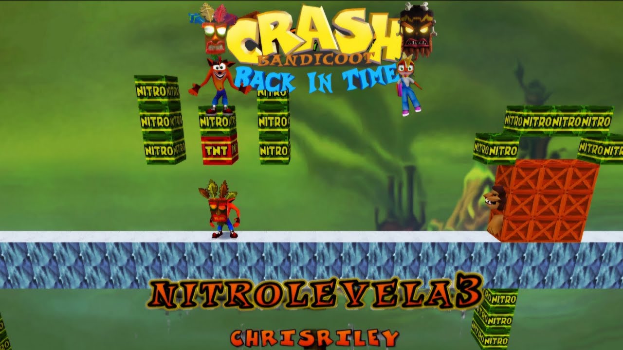 Фан-игра Crash Bandicoot - Back In Time: Пользовательский уровень: Nitro Level 3 от ChrisRiley