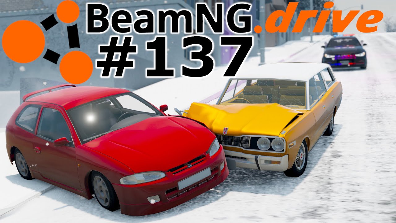 BeamNG.drive (#137) - TEST RUCHU DROGOWEGO W WARUNKACH ZIMOWYCH 💥❄️