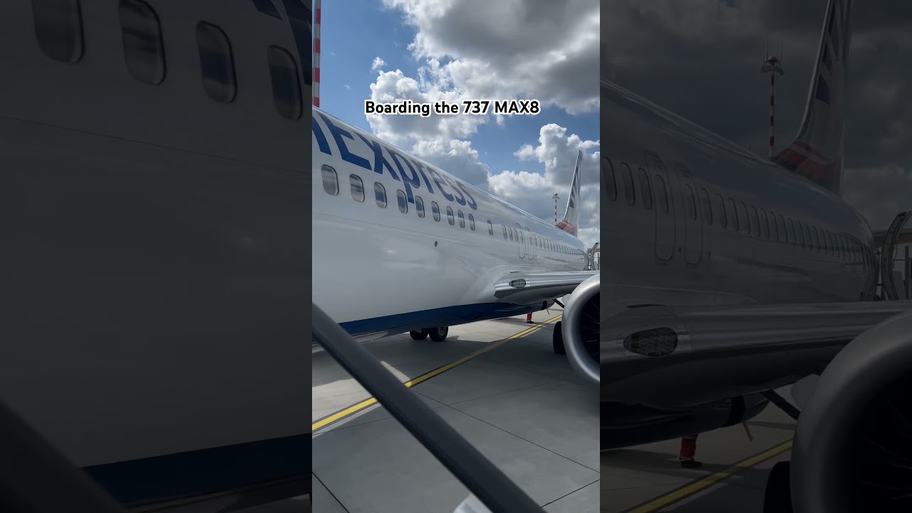 Boarding the 737 MAX 8 from Sunexpress on D&uuml;sseldorf Germany DUS/EDDL