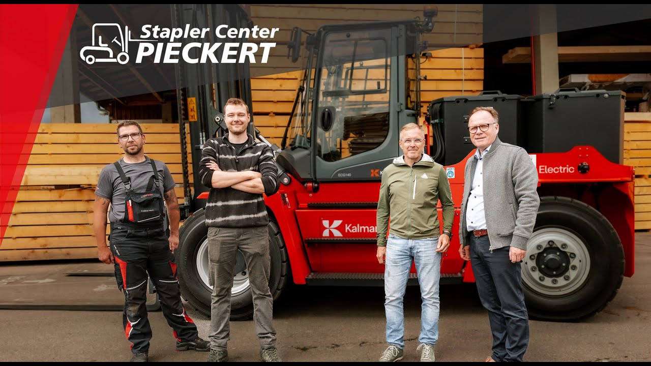 Schwerlast-Gabelstapler im Einsatz | Auslieferung eines Kalmar Elektrostaplers ECG140-6