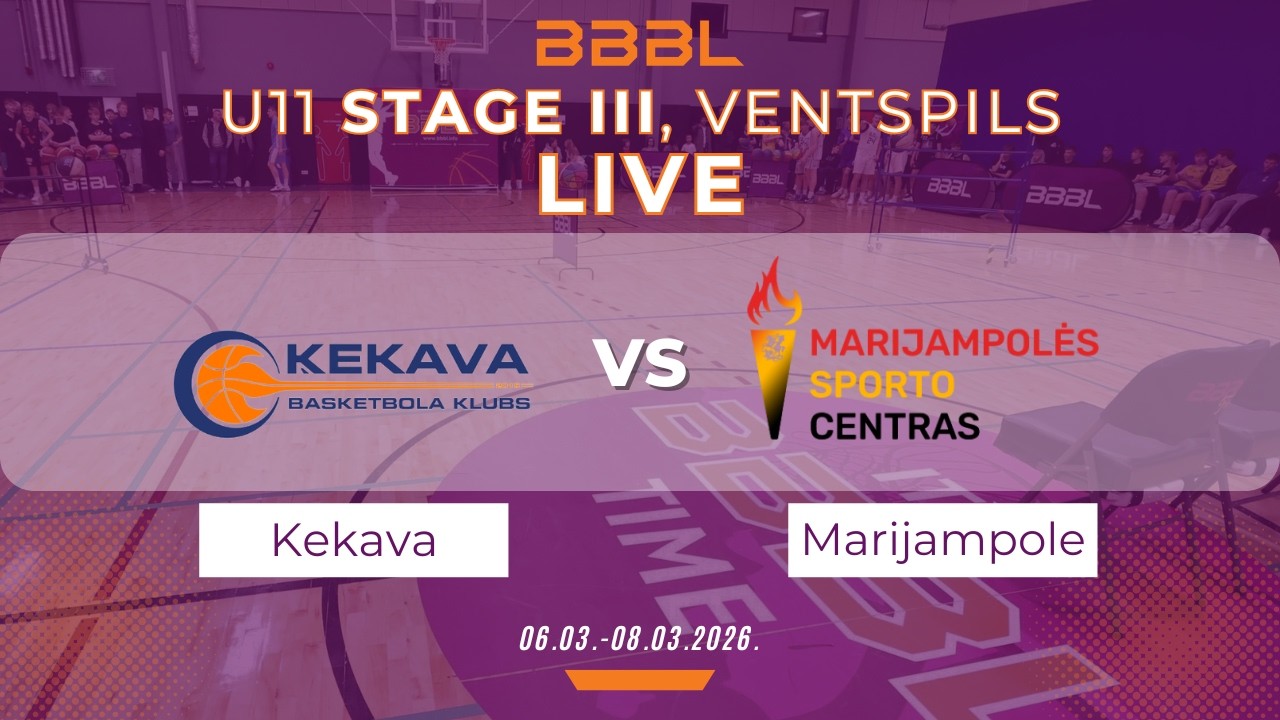 BK Ķekava 2015 vs Marijampole 2015 | BBBL U11 | Stage III