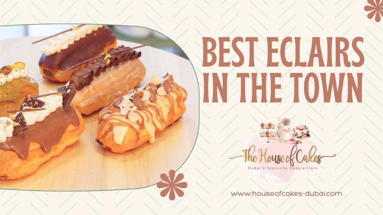Our exquisite set of 5 unique eclairs | The House of cakes bakery Dubai