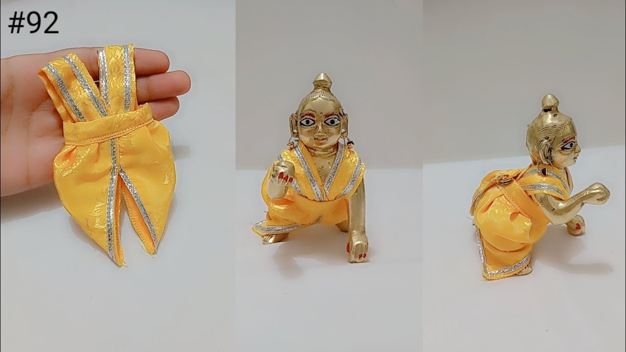 (4-5no.) लड्डु गोपाल का धोती कुर्ता बनाना सीखें।#/#How to make summer Special dress for laddu gopal