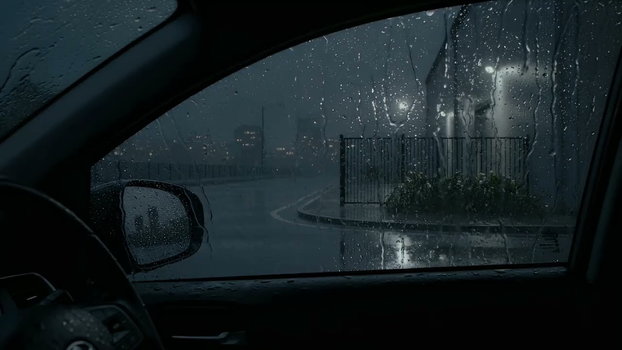 Обрести покой в ​​машине во время сильного дождя и грома – глубокий сон и полное расслабление