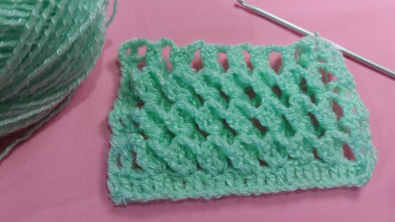 PUNTO PANAL DE ABEJA TEJIDO A CROCHET