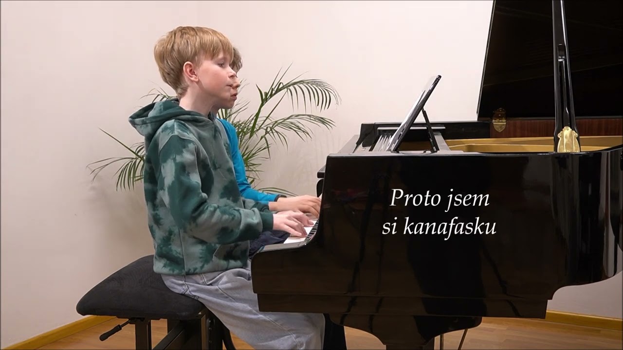 V. Flegl: Čtyři ruce zmohou více (2. část). Klavírní intepretace, ZUŠ Nový Bor.