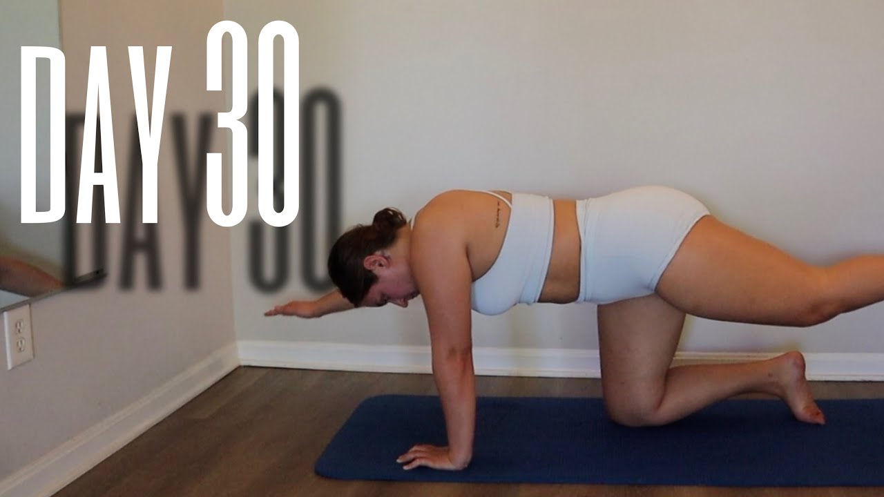 Day #30 Shred 30 Day Workout Challenge - Core 19 Mins Pilates At Home No Equipment