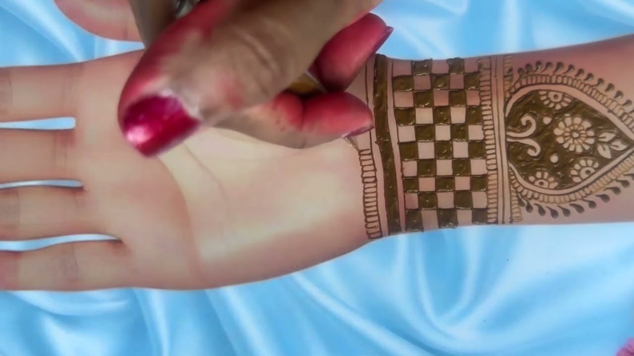 Elegant Mandala & Checkered Wrist Mehndi Design | Easy Full Hand Henna 2026  #BridalHenna