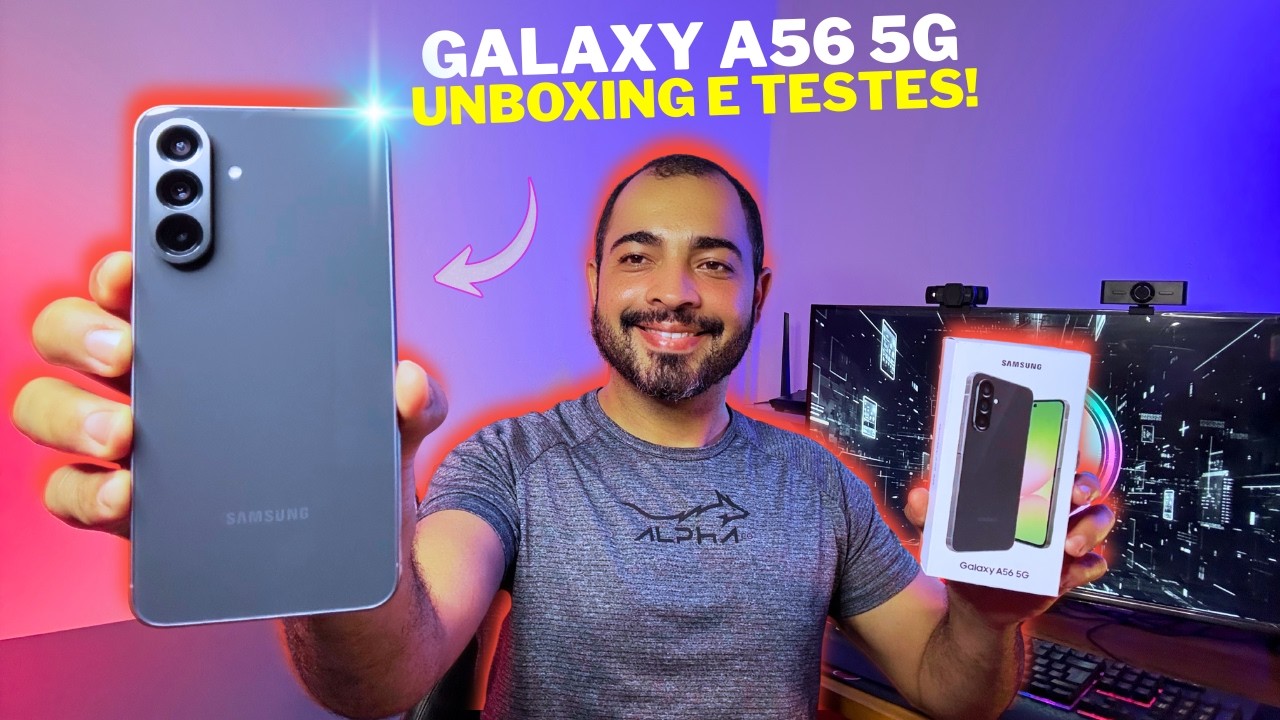 GALAXY A56 5G UNBOXING + Testes Reais, será que VALE A PENA? Minha HONESTA Opinião.