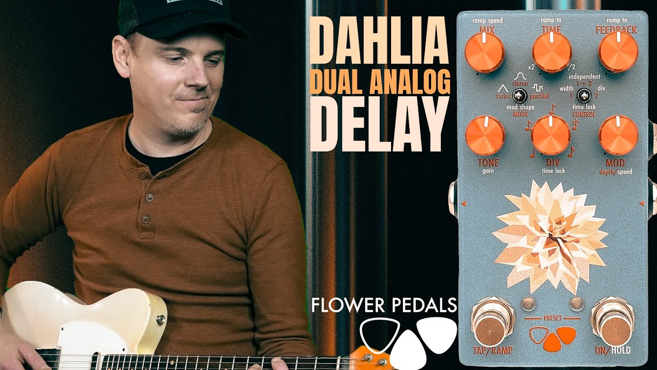 Flower Pedals Dahlia Dual Analog Delay // Guitar Pedal Demo