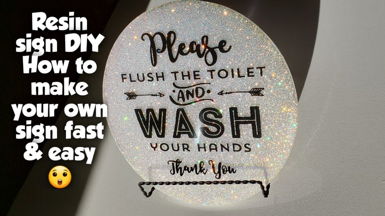 DIY Resin Sign 😲 Make your own sign fast and easy