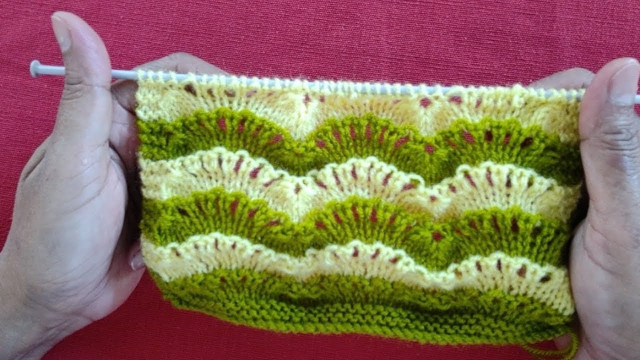 Beautiful Two Colour Knitting Pattern for jacket/cardigan/shawls in Hindi by Sapna Crafts