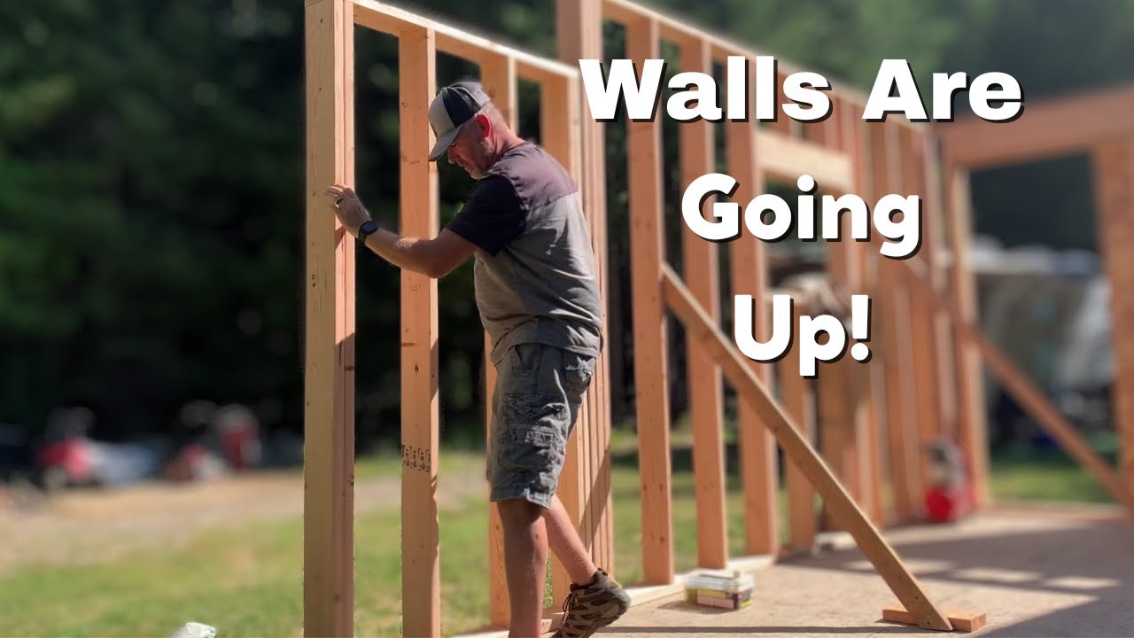 Framing the Walls for the Bump-out | Arched Cabin Build #homestead #archedcabin #Idaho