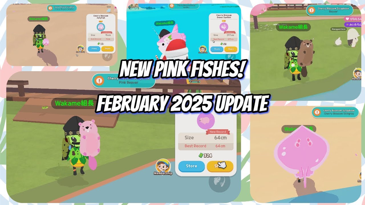 All New Pink Fishes! (Minus Pink Megalodon T_T)