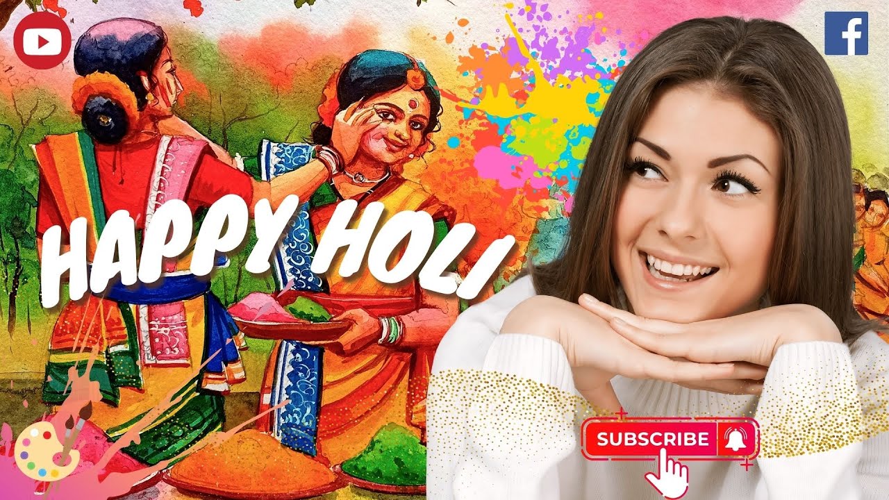 Vasanta Utsav Drawing Step By Step | Holi Festival Drawing Colour | How To Draw Vasant Utsav Easy