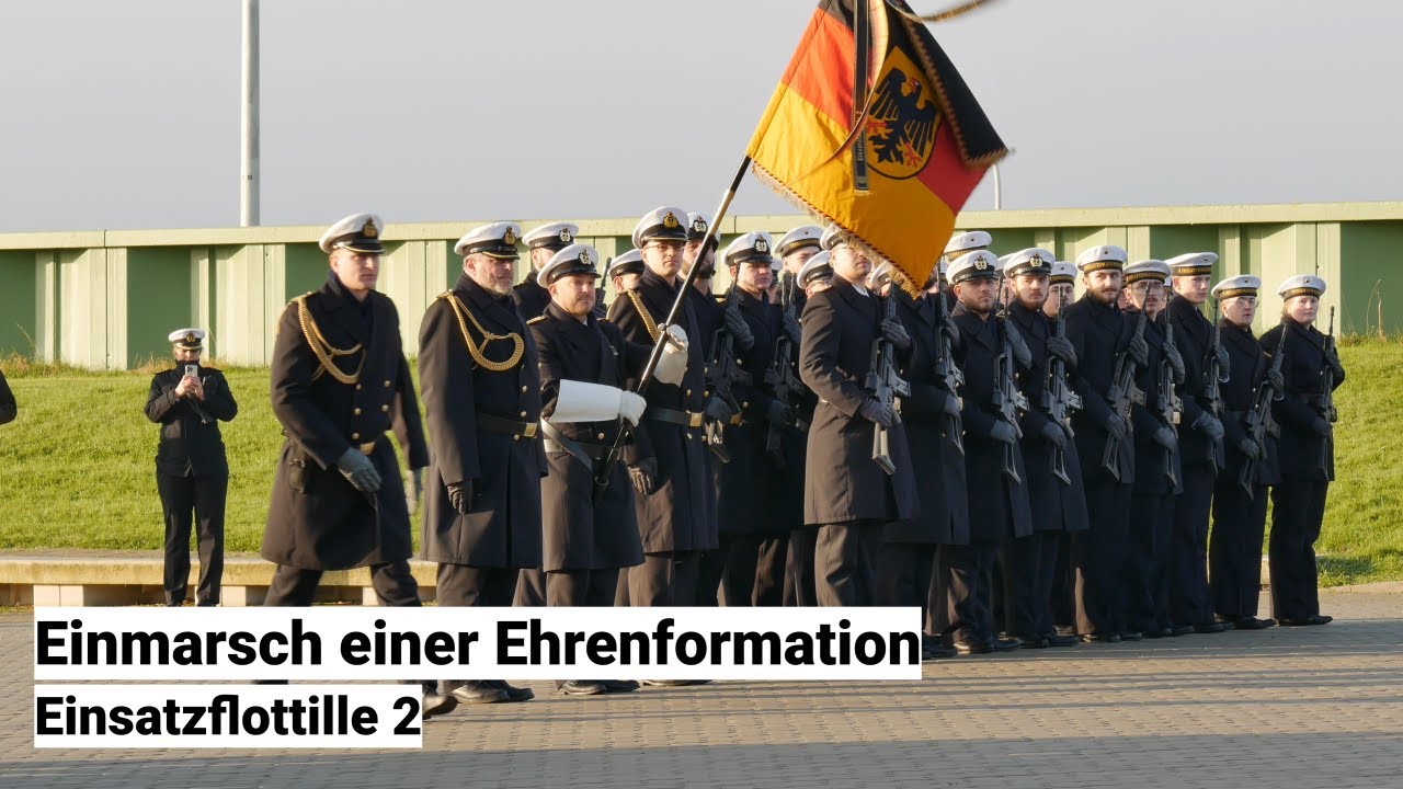 Einmarsch Ehrenformation Einsatzflottille 2 Anchors Aweigh Kommando&uuml;bergabe Schulz an Beck