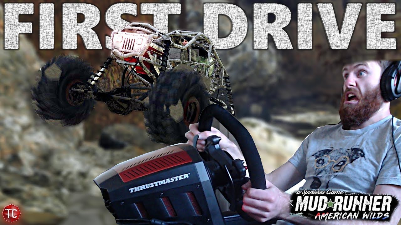 SpinTires MudRunner: With a Wheel! Single Seat Rock Bouncer FIRST DRIVE!! HARD TRAILS