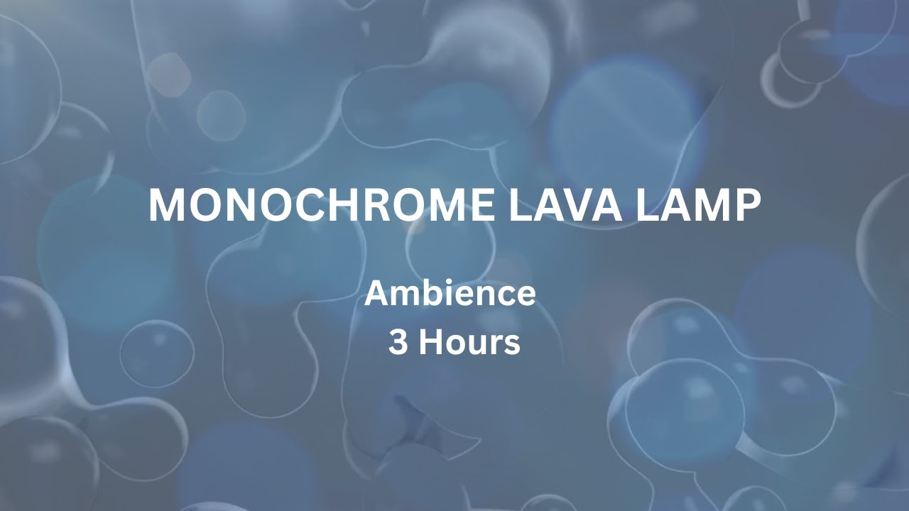 Grey Lava Lamp Ambience (3 Hours) 🩶 Calm Hypnotic Bubbles | Relax, Study, Sleep