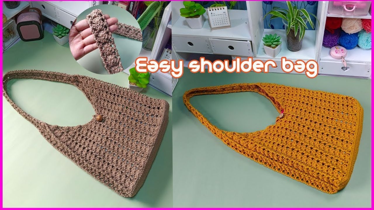 Easy Shoulder Bag|Beginner Friendly Tutorial|Cozy Craft