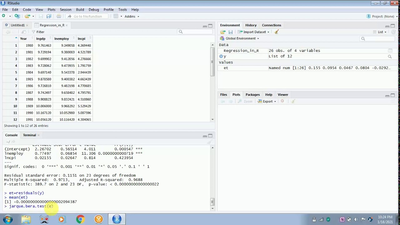 MULTIPLE REGRESSION IN R SOFTWARE