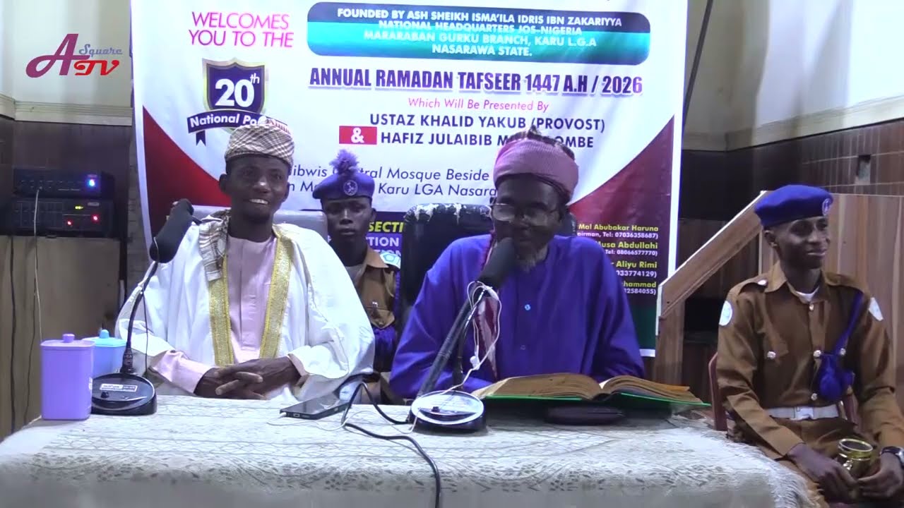 Ramadan Tafsīrin Alqur'ani Tare da Ustaz Khalid Yakubub Hussain. Daga Maraban NYanya Nasarawa Day 16