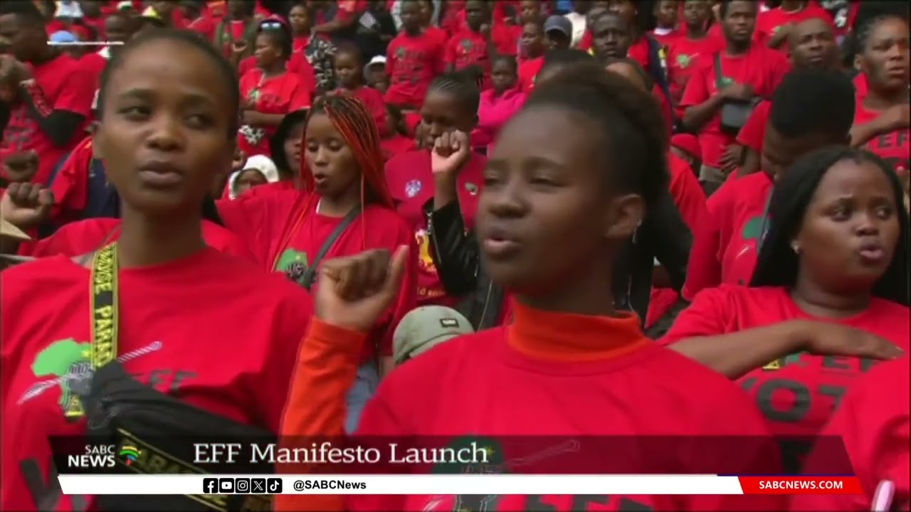 EFF launches its election manifesto for the 2024 general elections at the Moses Mabhida stadium