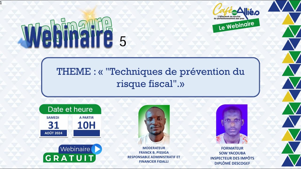 Webinaire 5 Techniques de prévention du risque fiscal