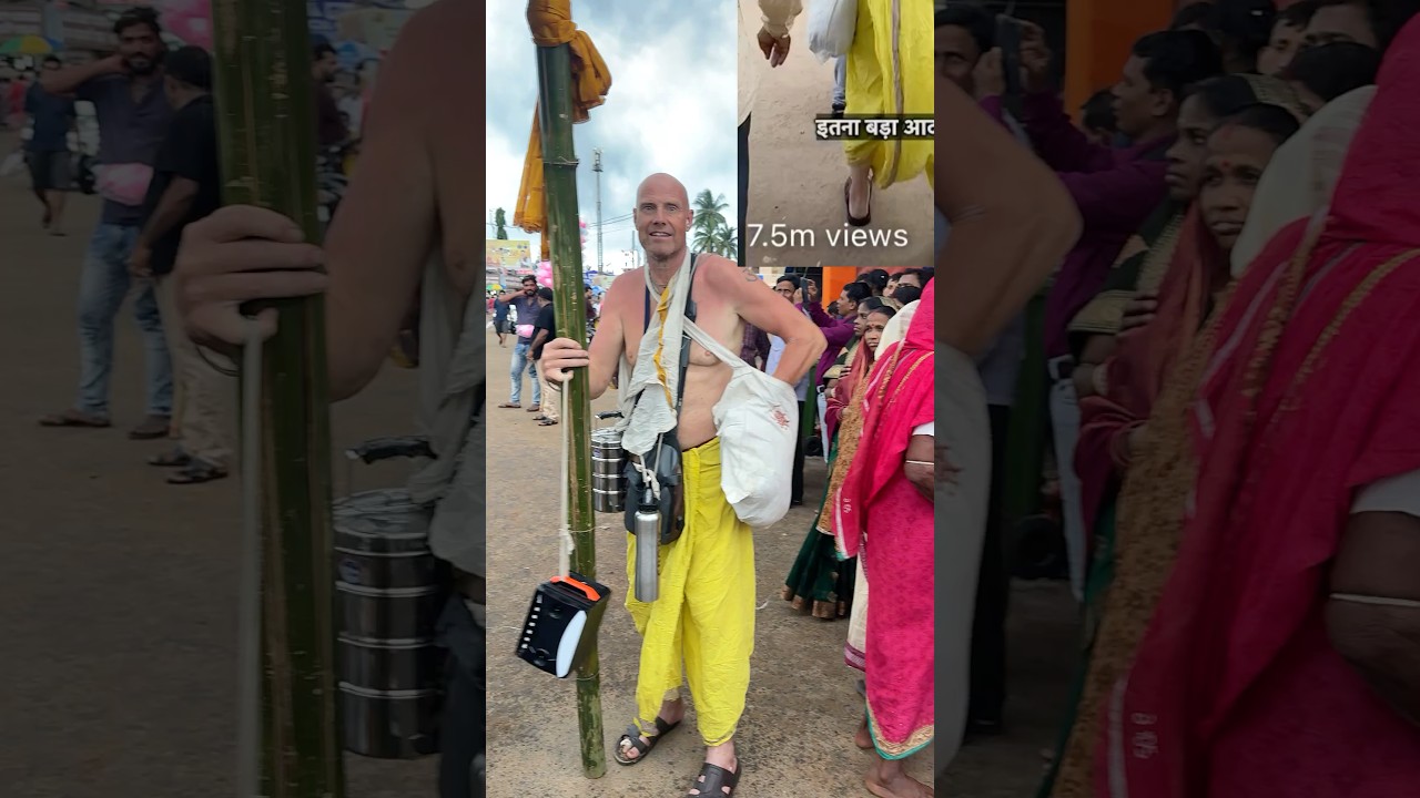 विदेशी आदमी का मिसन, जगन्नाथ पुरी रथयात्रा 2026 #jagannath #puri #rathyatra #sunabesha #shorts