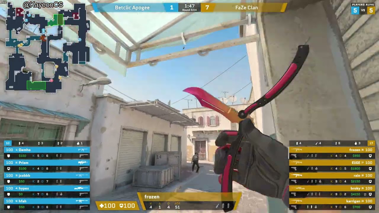 frozen Demo ( 14-9 ) FaZe vs Apogee ( DUST2 ) POV | PGL Bucharest 2025
