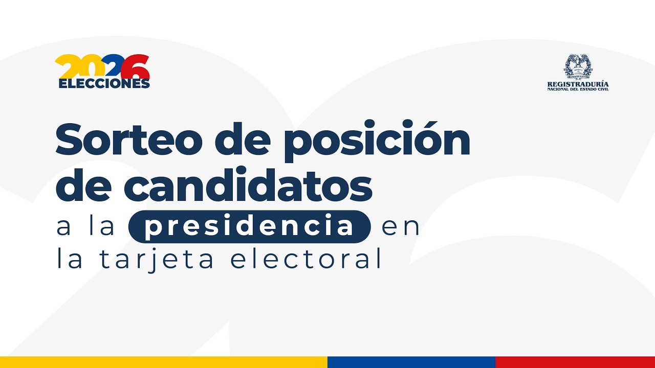 Sorteo de posici&oacute;n de candidatos a la presidencia en la tarjeta electoral