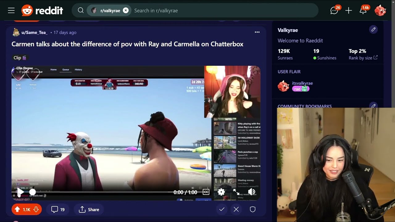 Rae reacts to and compliments to Carmella thoughts on Chatterbox | Nopixel 4.0