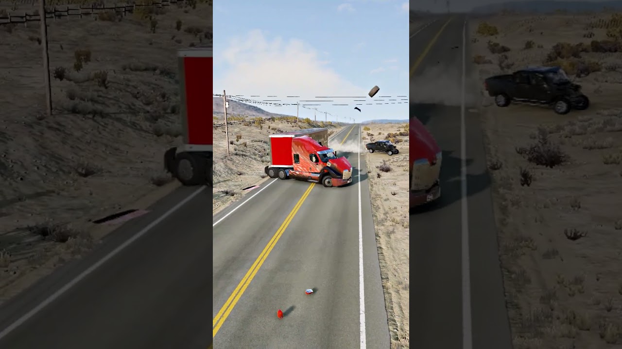 Realistic Highway Car Crashes #630