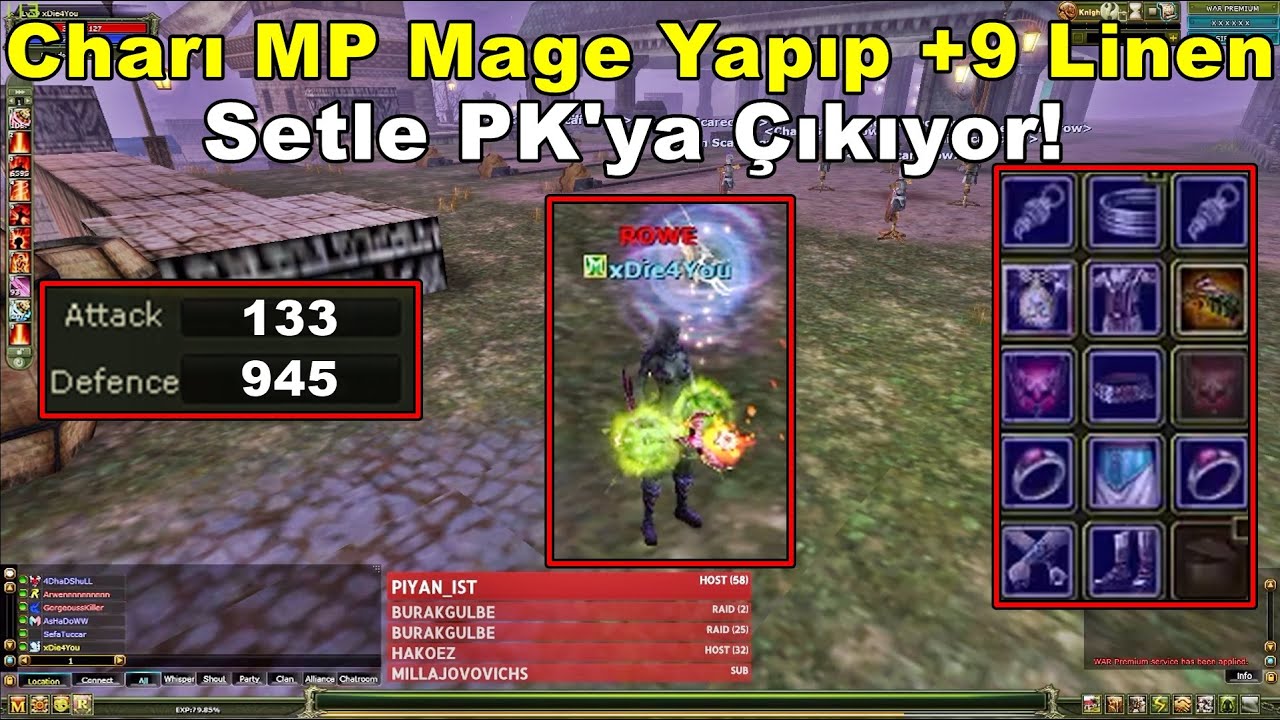 SeyitYASAN - Charı MP Mage'ye Çevirip | Bu Defa Linen +9 Setle PK'ya Çıkıyor! | Knight Online