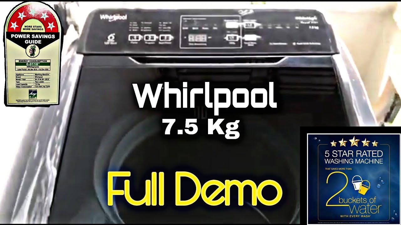 Whirlpool 7.5 kg 5 Star, Hard Water wash Fully Automatic Top Load Grey |WM ROYAL PLUS 7.5 GREY 5YMW