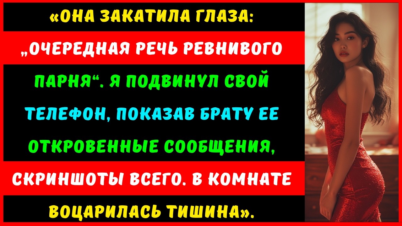 Она назвала это «очередной речью ревнивого парня», а потом я показала ей эти сообщения...