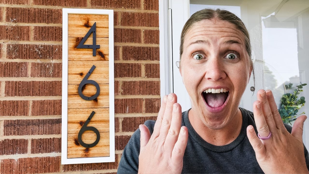 DIY Modern House Number Sign