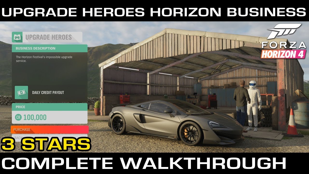 Forza Horizon 4 - Upgrade Heroes Horizon Business (3 Stars Complete Walkthrough)