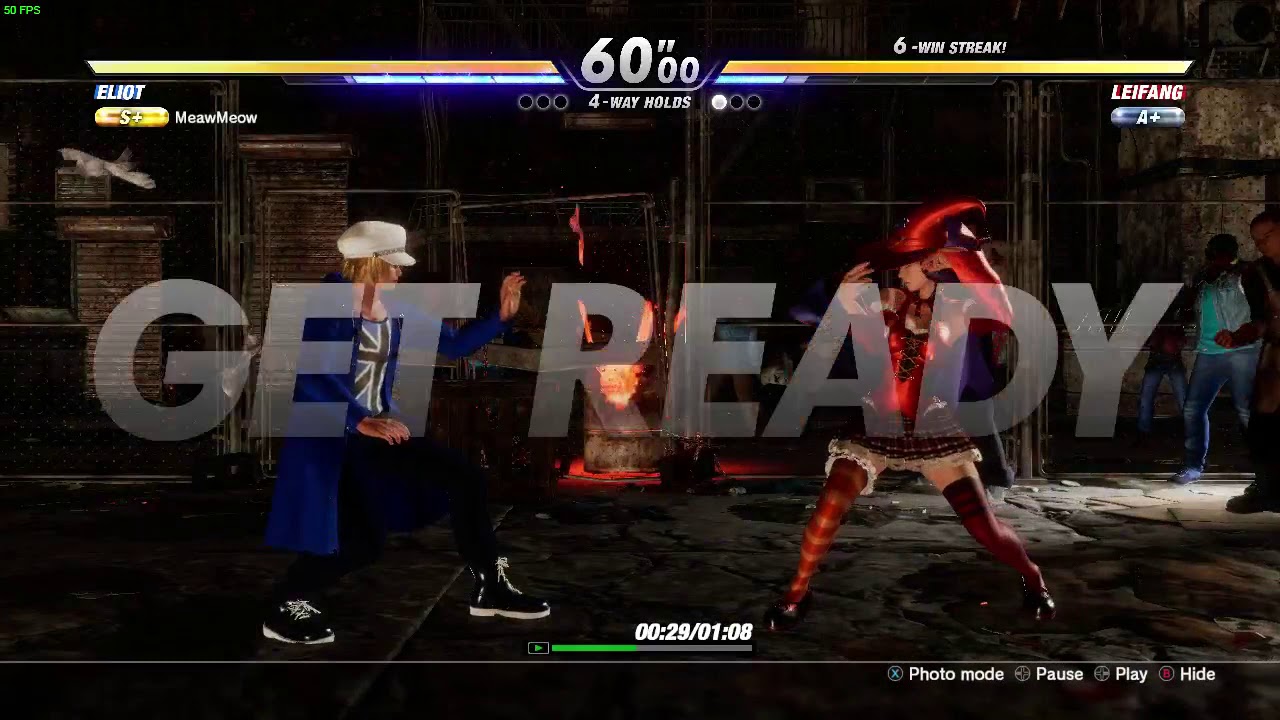 DOA6 Leifang vs S+ Eliot (MeawMeow) korean noob player who scared of fighting again