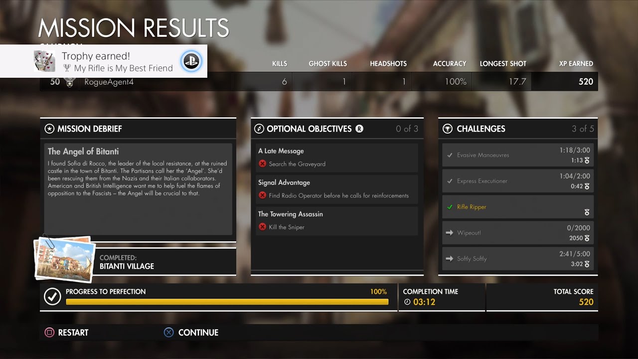Sniper Elite 4 - Rifle Ripper (Challenge) My Rifle is My Best Friend Trophy (Achievement)