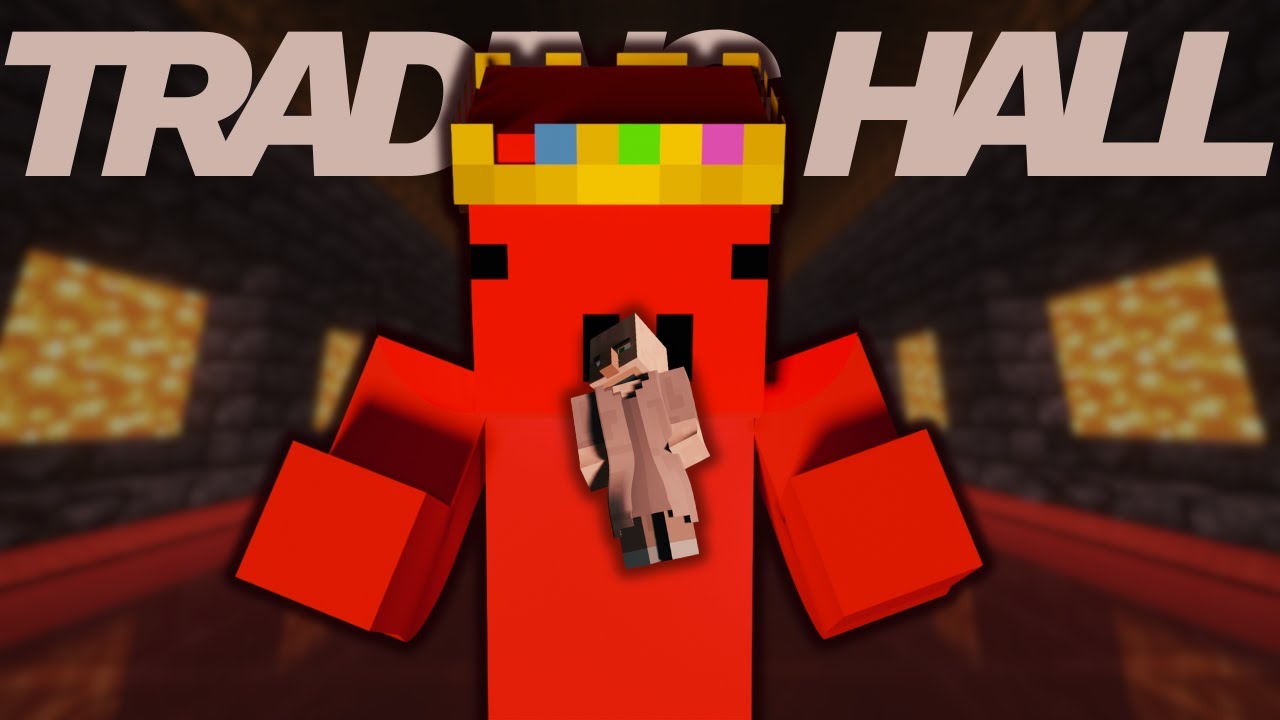 i built THE COOLEST trading hall in minecraft hardcore