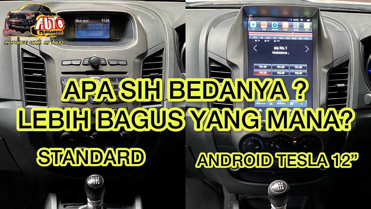 REVIEW PERBEDAAN HEADUNIT RANGER T6 STANDARD DENGAN ANDROID TESLA 12INCH
