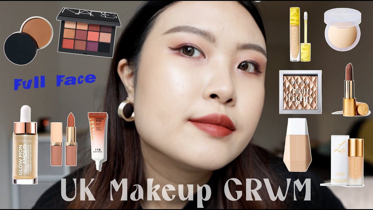 全臉使用英國買的彩妝品上妝🇬🇧Fenty Beauty粉底, Lisa Eldridge秋冬唇膏, Loreal小粉管, Revlon打亮｜UK Makeup GRWM｜FuFu MurMur