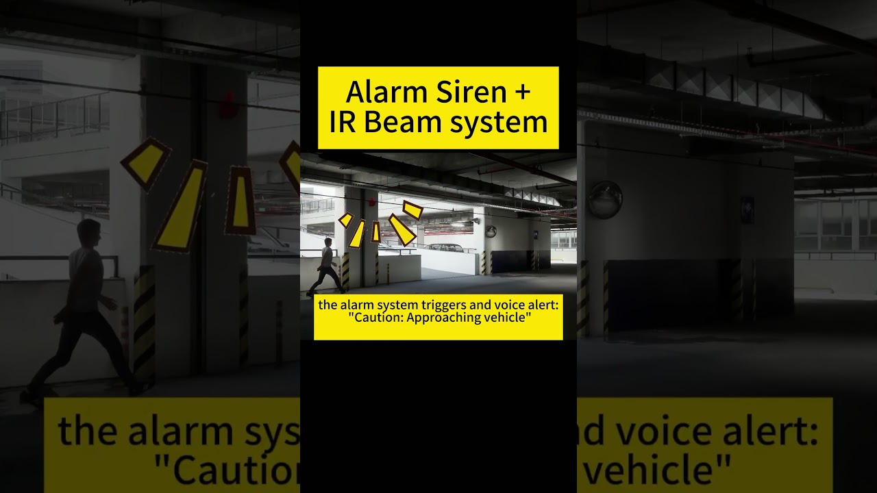 The alarm is used in conjunction with a sensor system in parking lots#securitysystem #alarmsystem