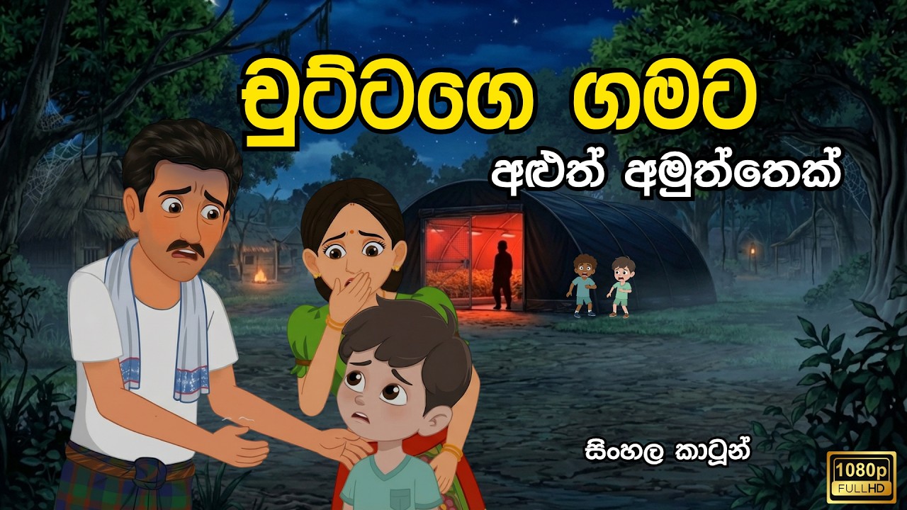 චුට්ටගෙ ගමට අළුත් අමුත්තෙක් | Sinhala Cartoon - Lama Katha #sinhalacartoon #lamakathandara