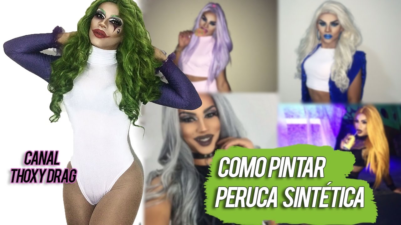 Thayla Thoxy || Tuto #2 - Como Pintar Peruca Sintética