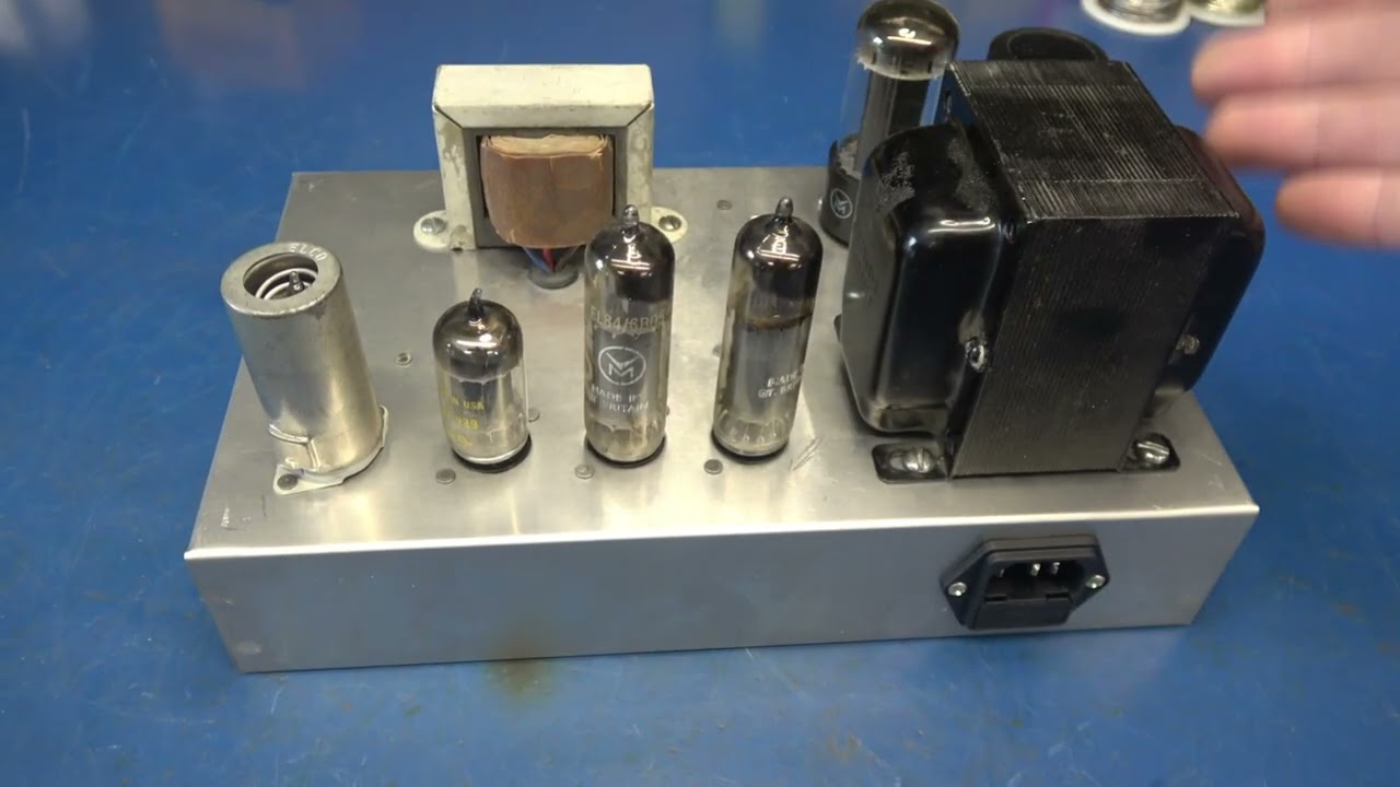 Проект по переделке винтажного консольного усилителя VM на лампе EL84 в Hi-Fi на алюминиевом шасс...