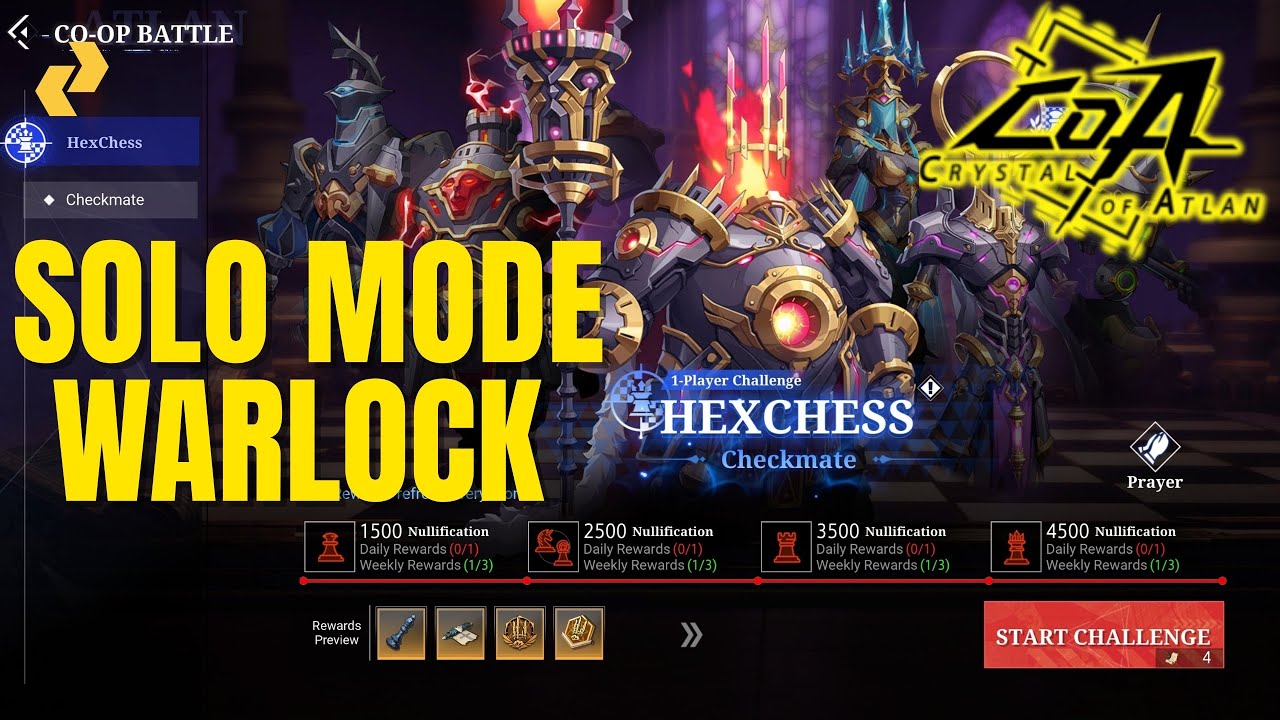 Crystal of Atlan | HEXCHESS Raid | SOLO Mode | Warlock Walkthrough.
