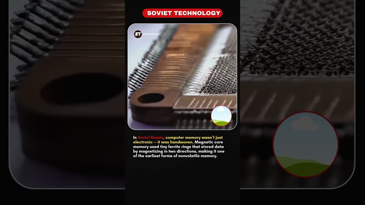 Soviet Magnetic Memory &mdash; The Handwoven Brain of Old Computers! #shortsfeed #usatech #factshorts