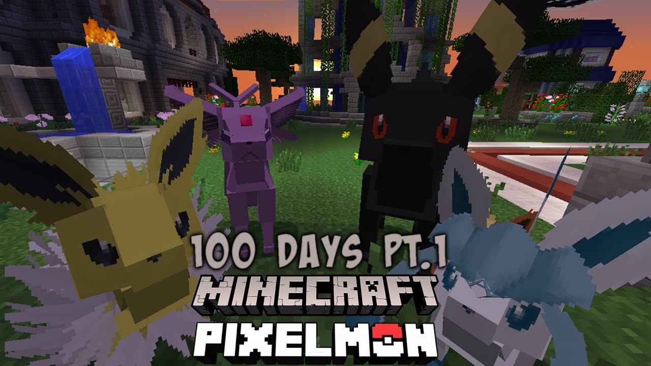 I Spent 100 day with My Friends in Pok&eacute;mon Minecraft Vs Rivals (Multiplayer Pixelmon)